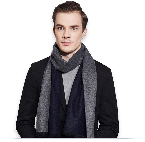 cashmere silk scarf blue grey